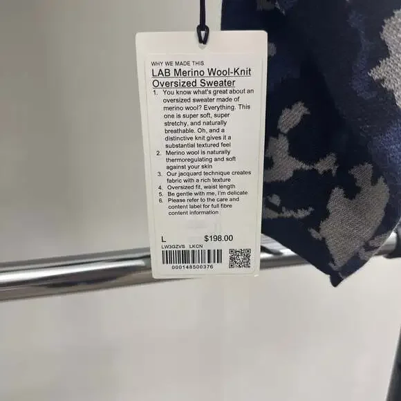 Lululemon Lab Merino Wool-Knit Oversized Sweater